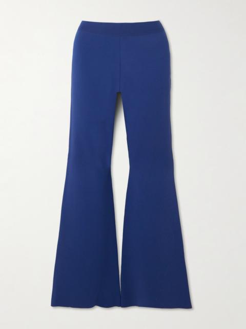 Cropped Stretch-knit Flared Pants