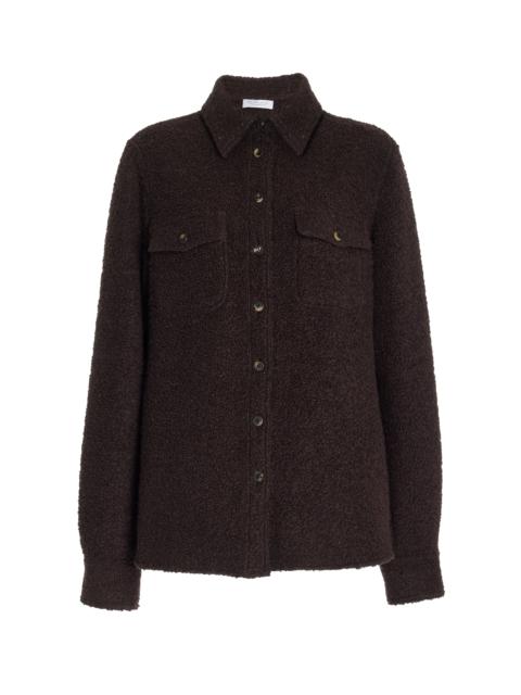 John Austin Shirt in Chocolate Recycled Cashmere Boucle