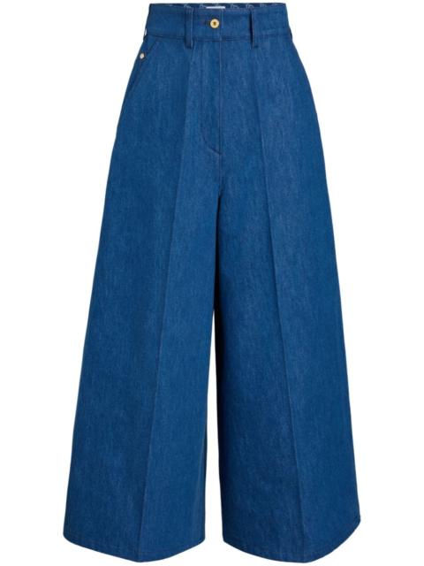 organic-cotton wide-leg jeans