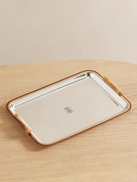 Silver-plated And Horn Tray