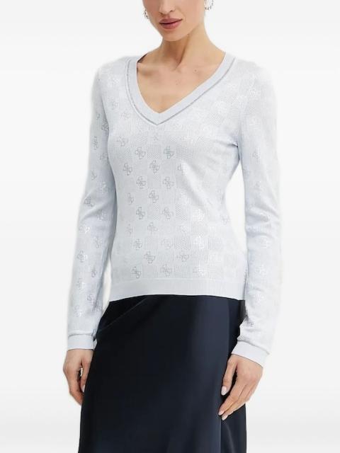 4G logo V-neck sweater