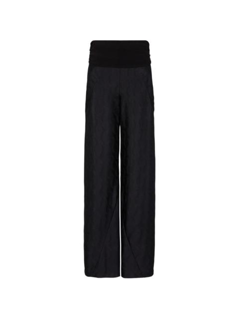 high-waisted trousers