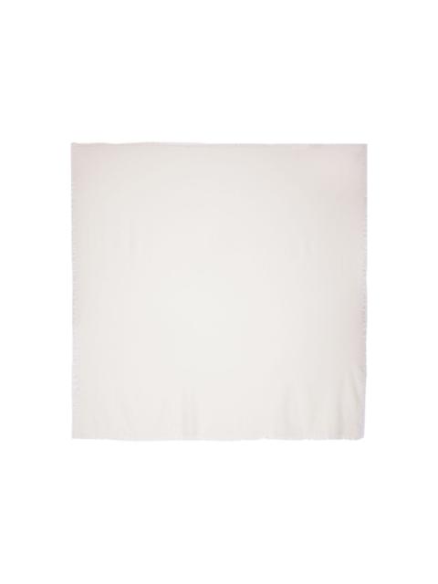 frayed-edge square-shape scarf