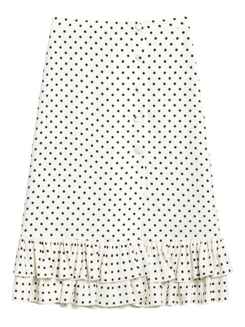 polka dot-print midi skirt