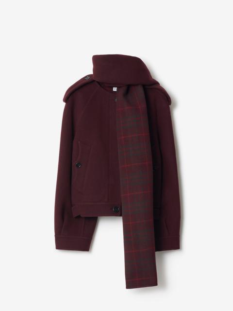 Detachable Scarf Wool Jacket