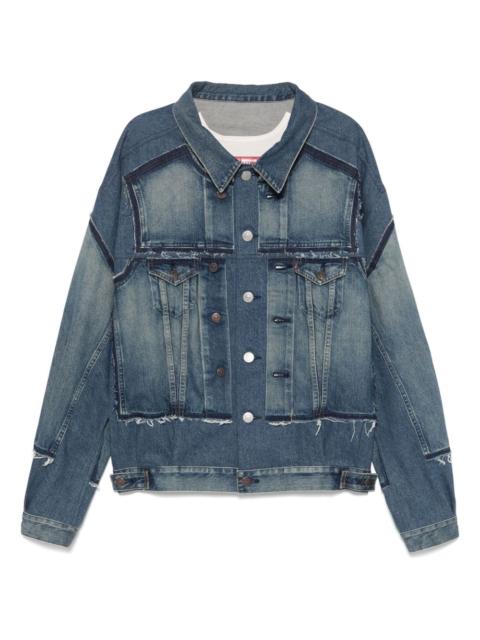 panelled denim jacket