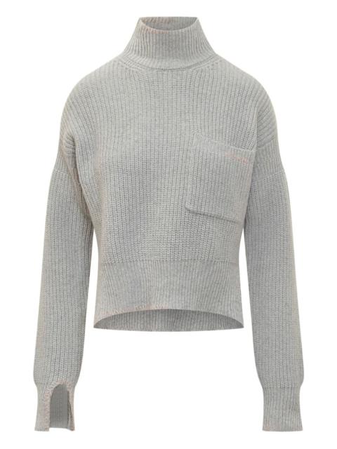 turtleneck pocket sweater