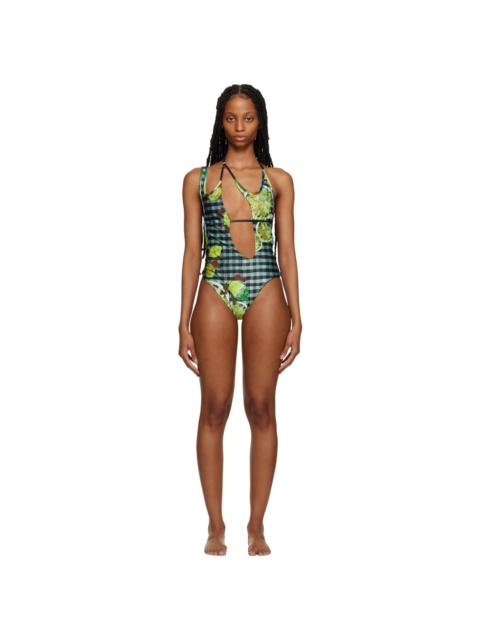 Multicolor Laced One-Piece Swimsuit