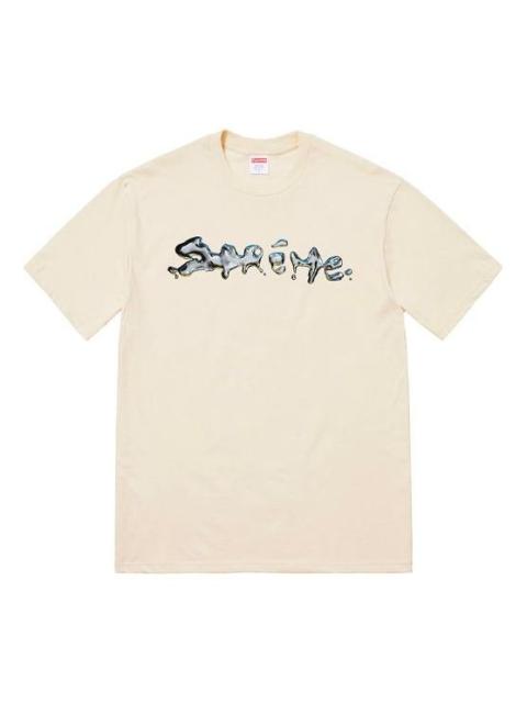 Supreme FW18 Liquid Tee Natural Logo Tee SUP-FW18-016