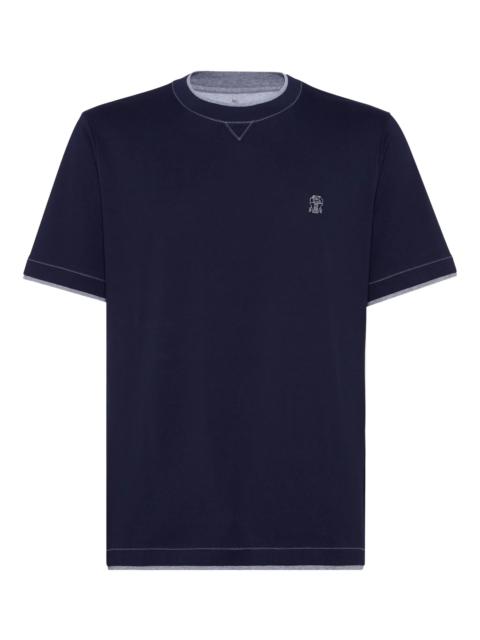 Brunello Cucinelli Logo-embroidered T-shirt