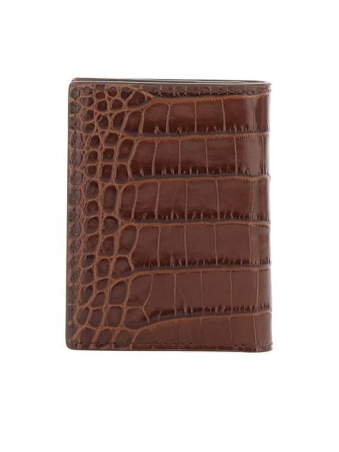 embossed leather wallet