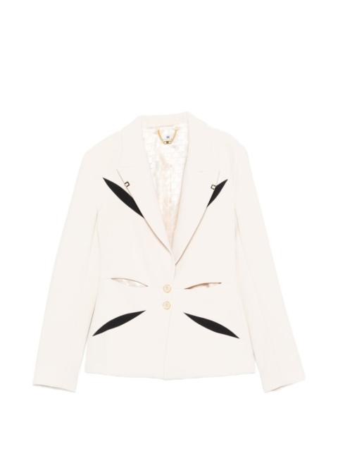 cut-out button blazer