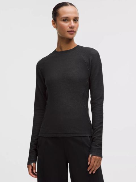 Waffle-Knit Crewneck Base Layer