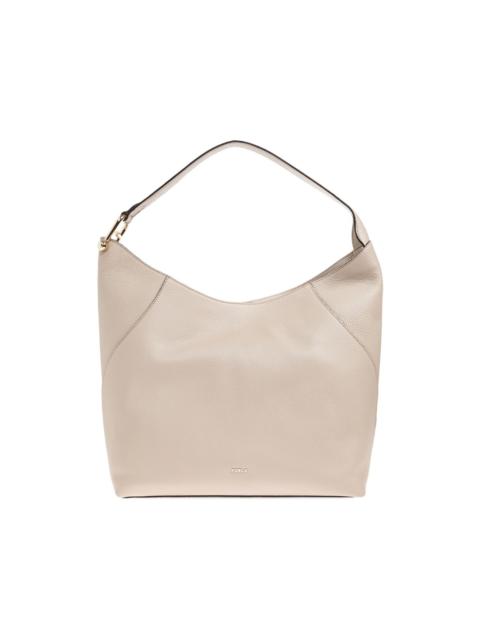 Lara grained-leather shoulder bag