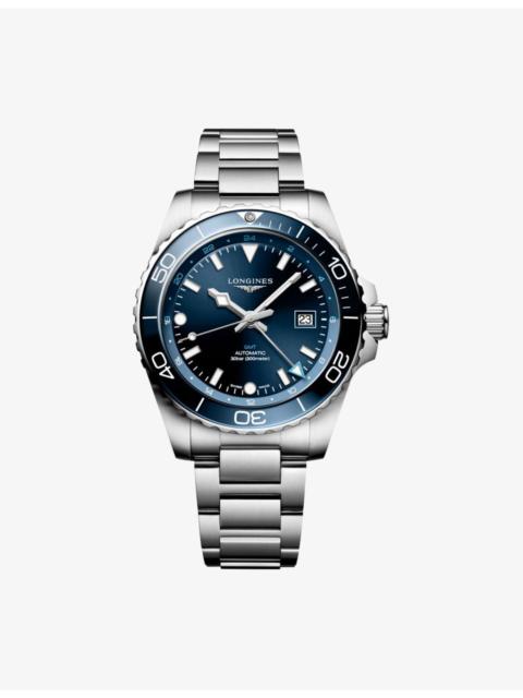 L3.890.4.96.6 HydroConquest GMT Ceramic Bezel Stainless-Steel Automatic Watch