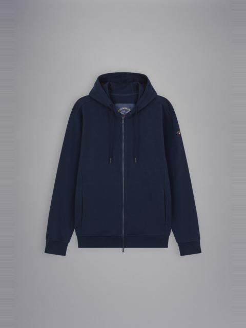COTTON FULL ZIP SWEATSHIRT WITH ICONIC BADGE