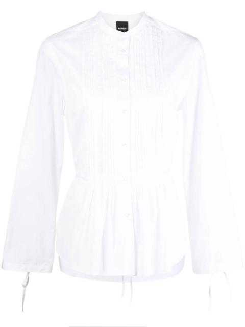 peplum button-up shirt
