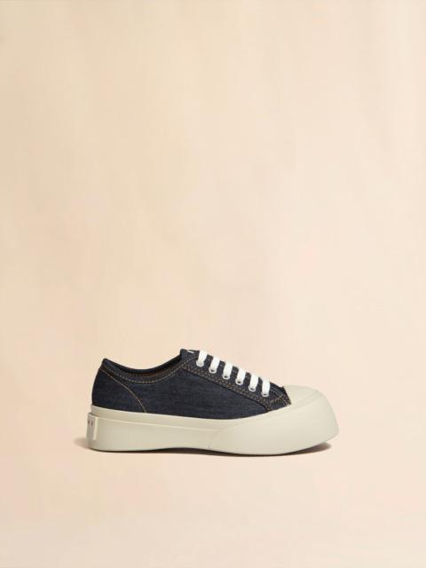 BLUE DENIM PABLO LACE-UP SNEAKER
