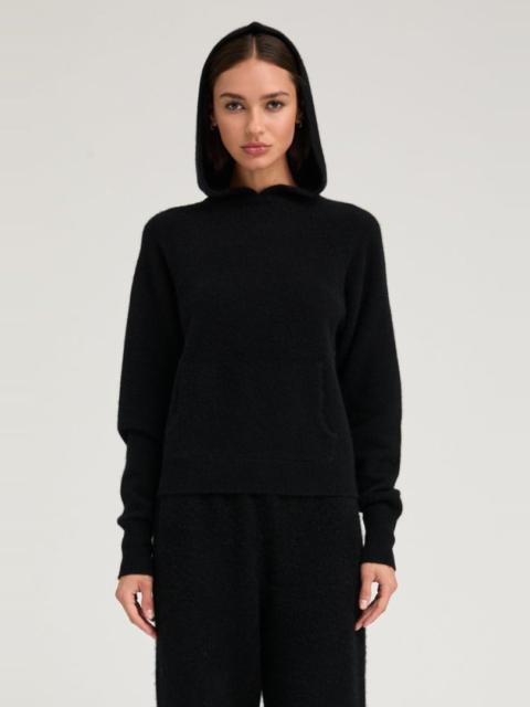 BLACK CASHMERE HOODIE