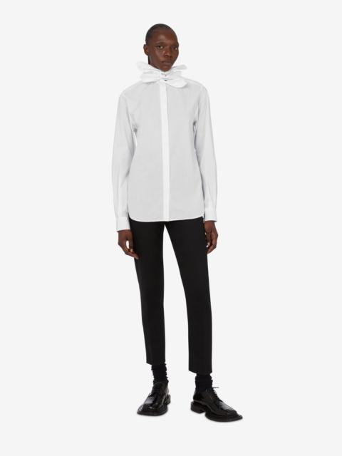 COTTON POPLIN JACQUARD SHIRT