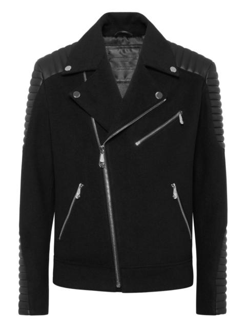 leather biker jacket