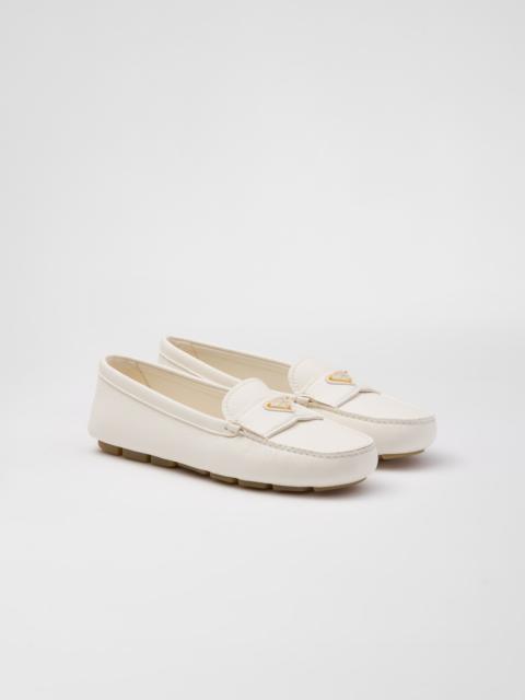 Buckskin-print embossed driving shoes