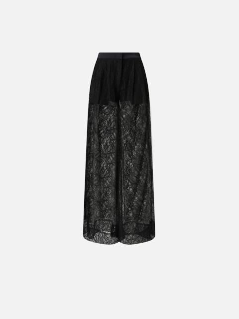 WIDE-LEG LACE TROUSERS