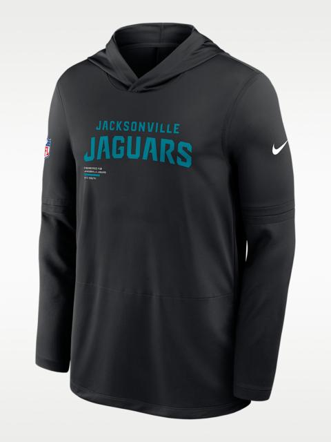 Jacksonville Jaguars Pure Fury Sideline Men's Nike Dri-FIT NFL Long-Sleeve Hooded Top