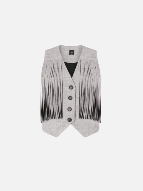 VEST WITH FRINGING