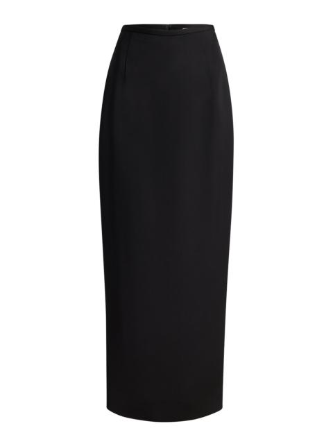 Winton Satin Midi Skirt black