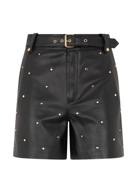 studded belted shorts