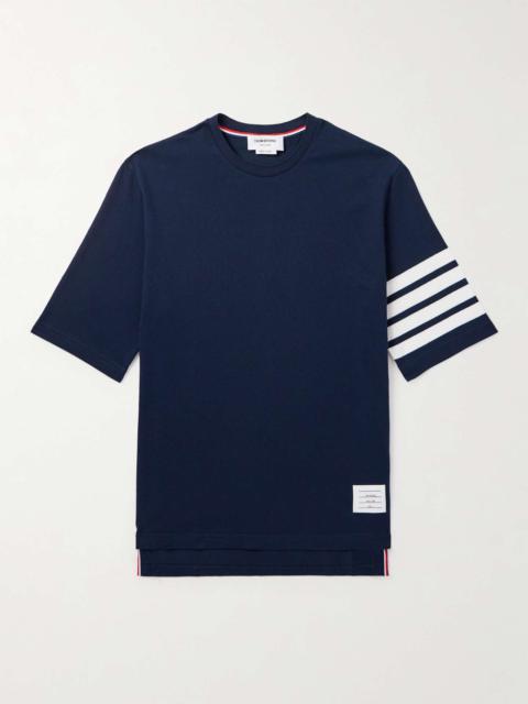 Logo-Appliquéd Striped Cotton-Jersey T-Shirt