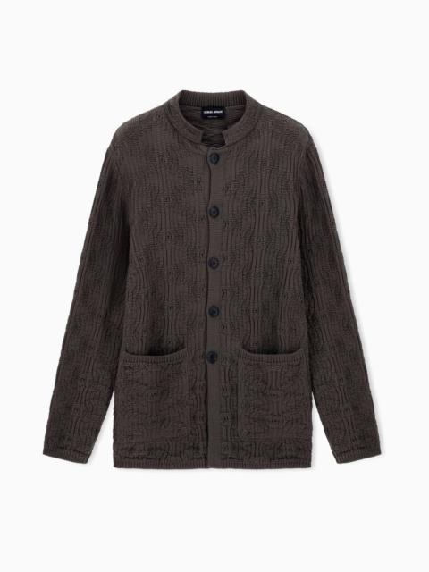 COTTON BLEND CARDIGAN JACKET
