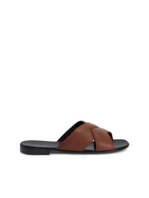 Flavio crossed-leather sandals