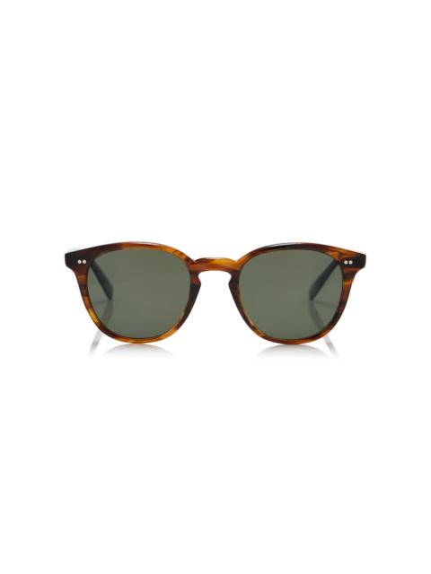Desmon Round-Frame Acetate Sunglasses brown