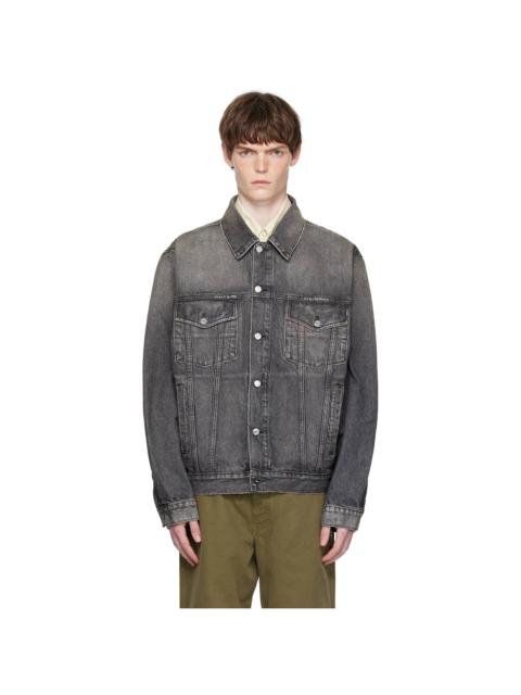 Gray Boxy Denim Jacket