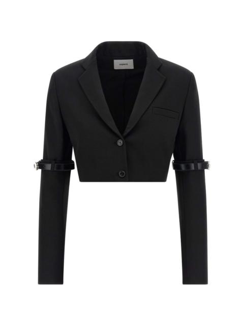 Hybrid cropped blazer