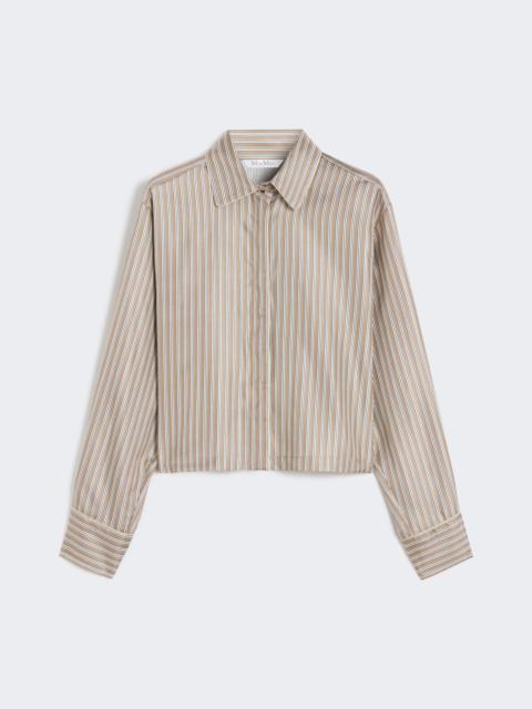 BRAMA Printed silk cropped shirt