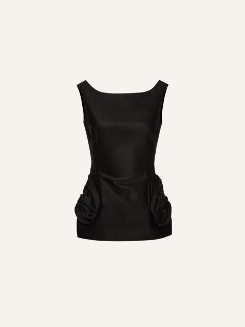 Rose hip hourglass top in black