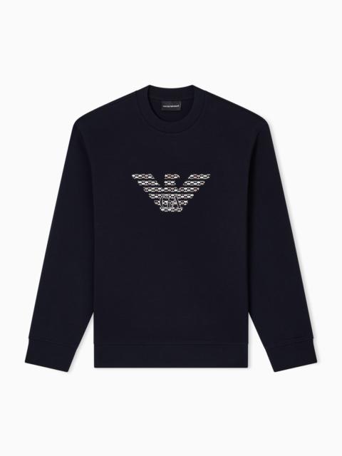 ASV DOUBLE-JERSEY SWEATSHIRT WITH OVERSIZED EMBROIDERY