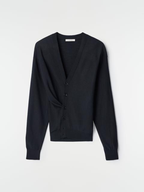 RELAXED TWISTED CARDIGAN IN MERINO BLEND