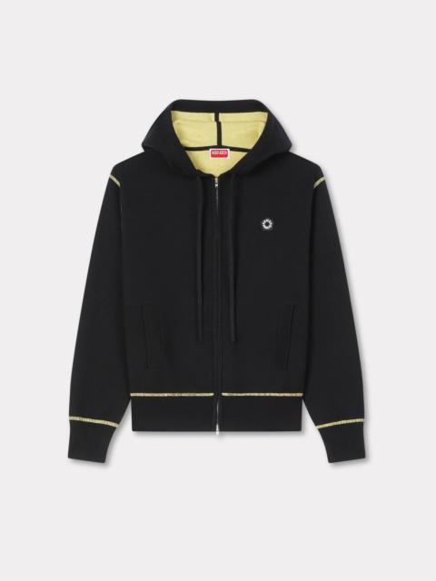 'Boke Flower 2.0' zip up hoodie in wool cotton