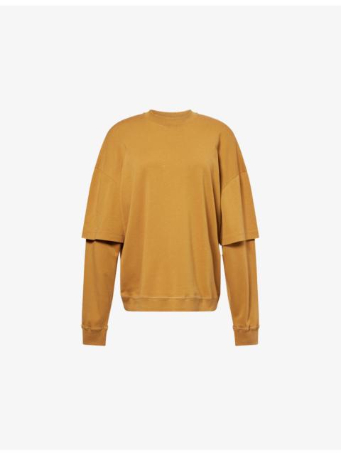Troy Double-Sleeve Cotton-Jersey Sweatshirt