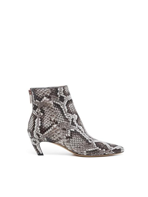 Clayton Ankle Boot in Black & White Inversa™ Snakeskin