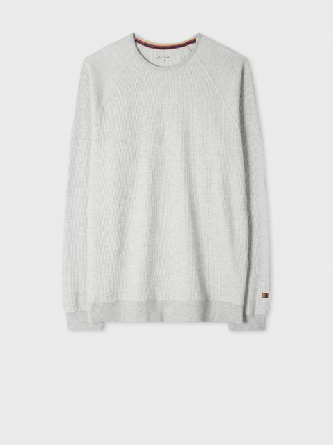 Grey Marl Waffle Long-Sleeve Lounge Top