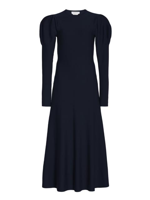 Hannah Dress in Dark Navy Merino Wool