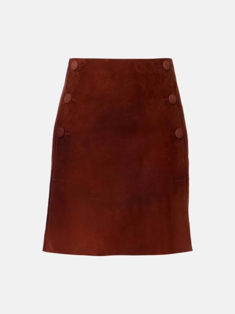 Suede miniskirt