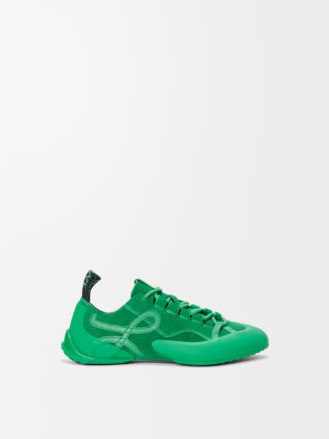 Grip sneaker in calfskin suede