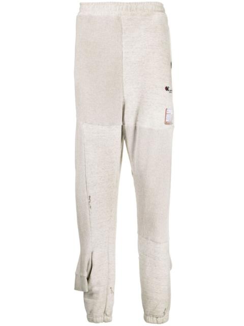 double ankle-cuff cotton joggers