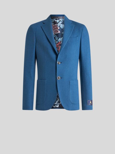 SINGLE-BREASTED WOOL AND CASHMERE BLAZER